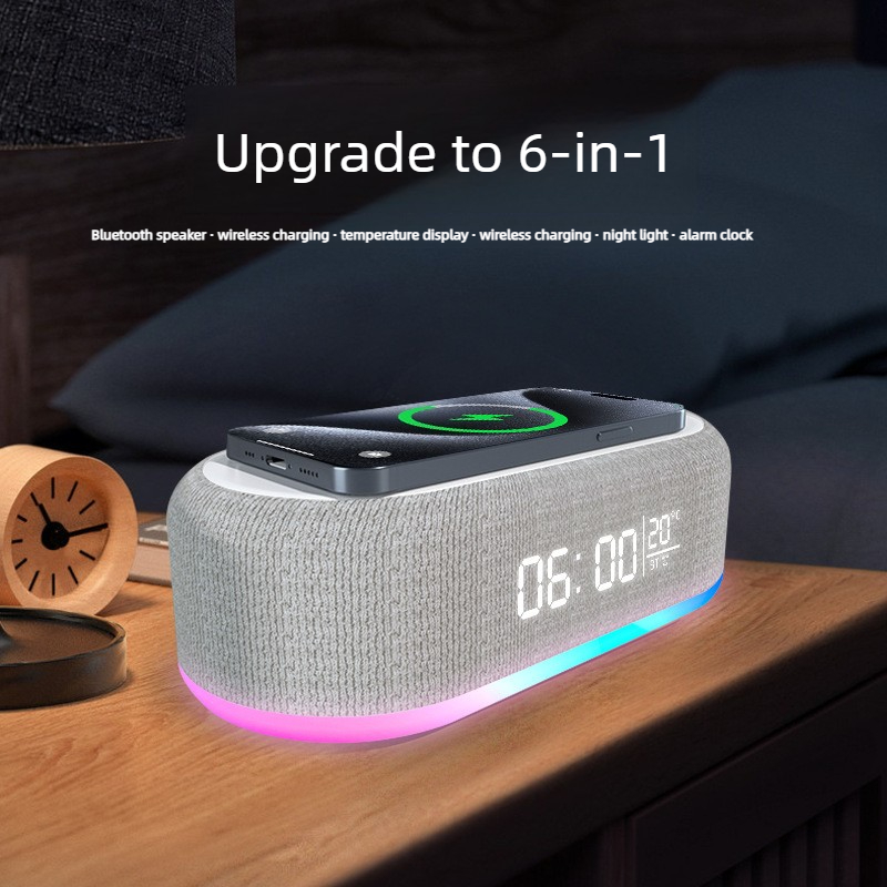Audio Music Spotify - スマートBluetoothスピーカー クリエイティブデスクトップナイトライト ワイヤレス充電器 ベッドサイドアンビエントランプ オーディオ供給