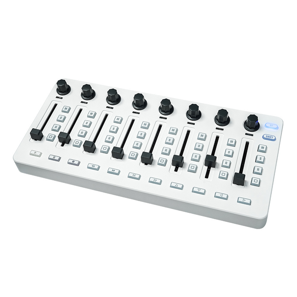 Audio Music Dj - MIDIコントローラーミキサー、8つのエンコーダー、ソフトウェア制御、オーディオインターフェース、DJ機器、音楽制作、USB電源